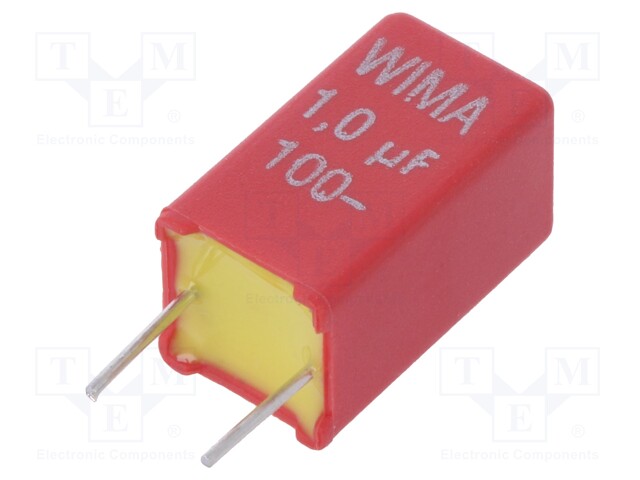 Capacitor: polypropylene; 1uF; 5mm; ±10%; 7.2x7.2x13mm; -55÷110°C