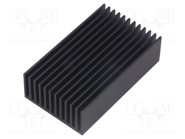 Heatsink: extruded; grilled; black; L: 75mm; W: 45mm; H: 22mm