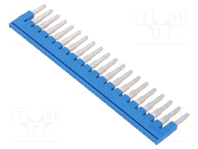 Comb bridge; ways: 20; blue; Width: 5mm; UL94V-0