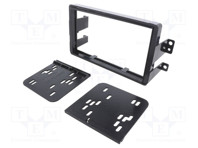 Radio mounting frame; Nissan; 2 DIN; matt black