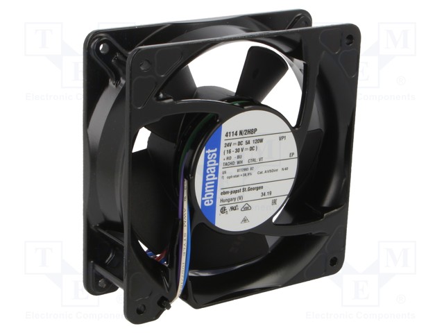 Fan: DC; axial; 119x119x38mm; 570m3/h; 78dBA; ball bearing