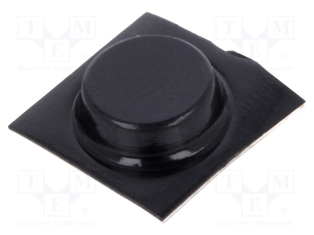 Self-adhesive foot; Ø: 12.7mm; H: 3.5mm; black