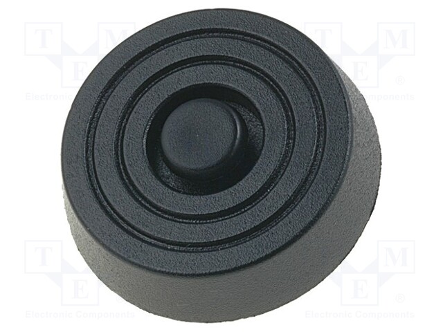 Quick mounting foot; black; polyetylene; A: 10mm; B: 31.5mm