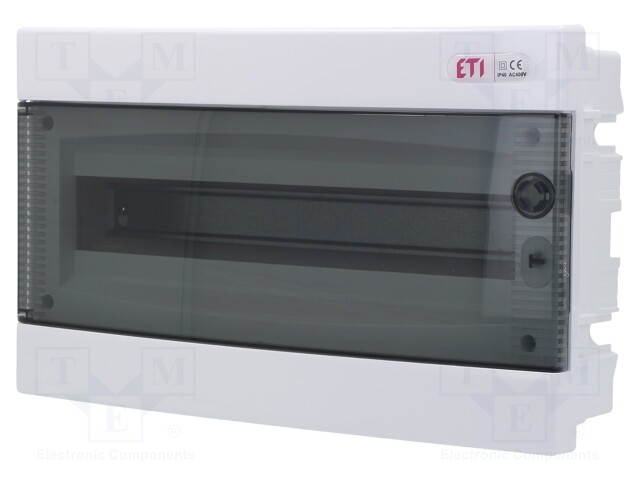 Enclosure: for modular components; IP40; white; No.of mod: 18