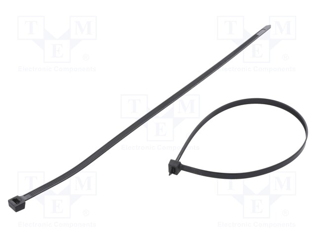 Cable tie; L: 380mm; W: 7.6mm; polyamide; 667N; black; Ømax: 102mm