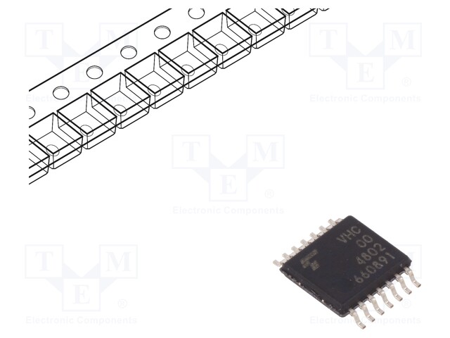 IC: digital; NAND; Channels: 4; IN: 2; SMD; TSSOP14; Series: VHC; 3.7ns