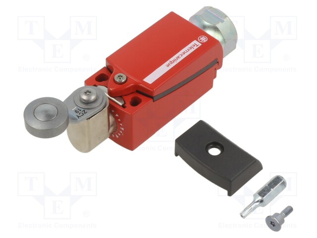 Limit switch; lever R 33mm, metallic roller 19mm; NC x2 + NO