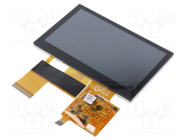 Display: TFT; 4.3"; 480x272; Window dimensions: 95.04x53.86mm