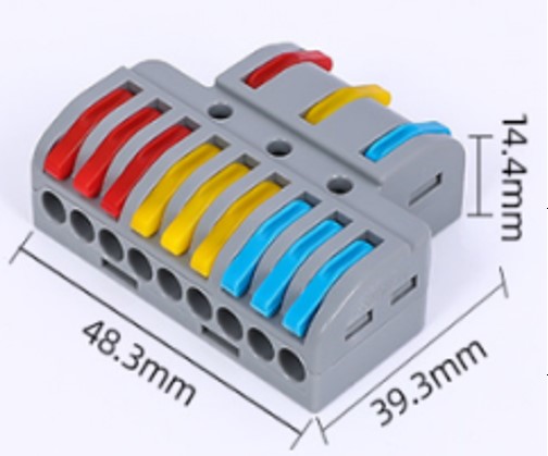 Installation quick splitter; 3 to 9 wires; spring clamp; 0.08÷2.5mm2; 400V; 32A