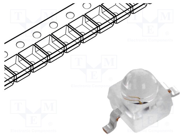 IR transmitter; 940nm; transparent; 40mW; 12°; SMD; Dim: 2.3x2.3mm