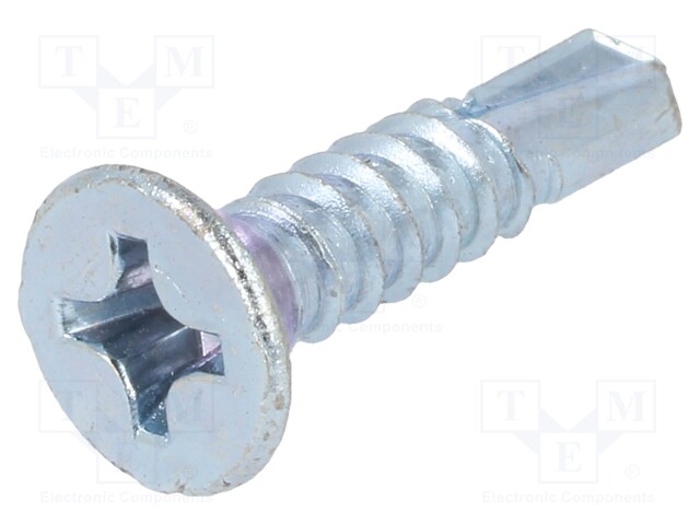 Screw; for metal; 5,5x25; Head: countersunk; Phillips; zinc