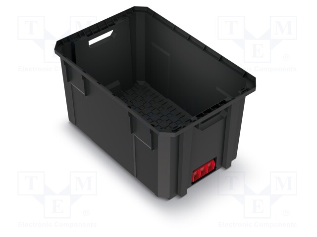 Container: transportation; polymer; black; 544x362x300mm; 50kg