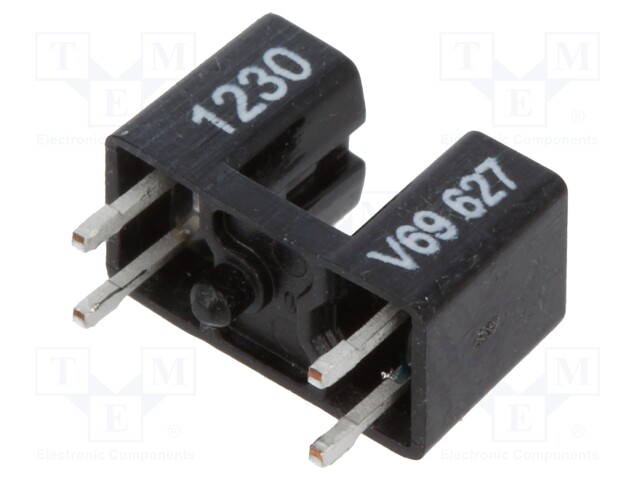 Optocoupler; slotted with flag; Out: transistor; 2.8mm; 70V