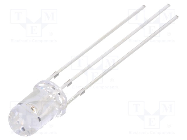 LED; 5mm; bicolour; yellow/blue; 1120÷1560mcd; 2180÷3000mcd; 30°