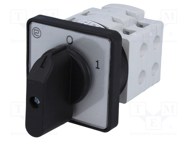 Switch: cam switch; Stabl.pos: 2; 25A; 0-1; Poles: 3; 7.5kW