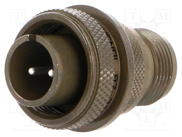 Connector: circular; Series: 97; plug; male; PIN: 2; silver plated