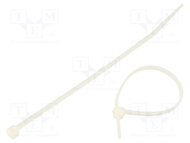 Cable tie; L: 120mm; W: 2.5mm; polyamide; 80N; natural; 100pcs.