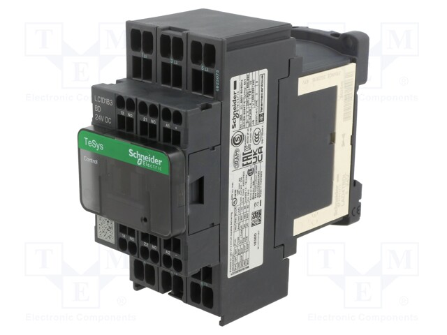 Relay Contactor, TeSys D Series, 3PST-NO, 3P, 18 A at 440 VAC, 10 kW at 690 VAC