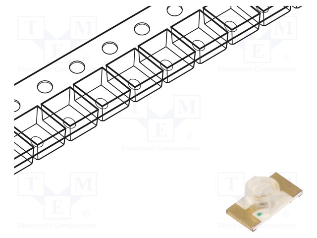 LED; SMD; 1206; red; 400÷550mcd; 3.2x1.6x1.1mm; 80°; 1.95÷2.5V; 20mA