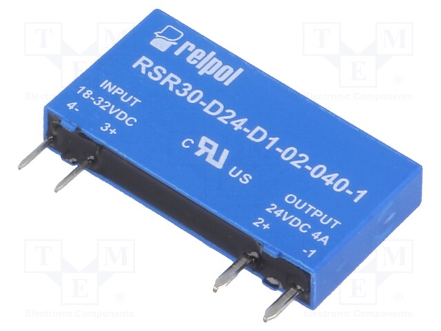 Relay: solid state; Ucntrl: 18÷32VDC; Icntrl max: 7.7mA; 2A; 4g
