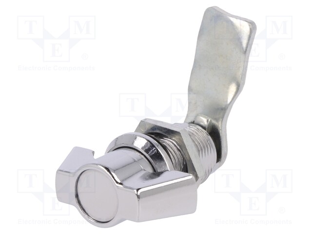 Lock; without cylinder; zinc and aluminium alloy; 33mm; chromium