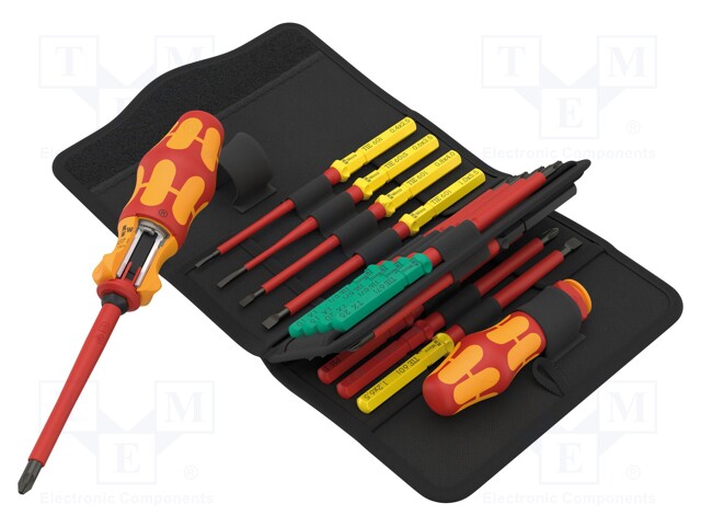 Kit: screwdrivers; insulated; 1kVAC; case; 17pcs.