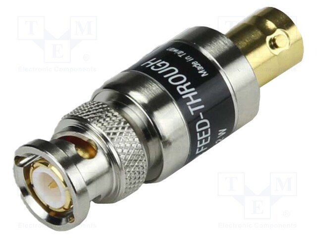 Attenuator; BNC socket,BNC plug; 75Ω; 1GHz; 49mm