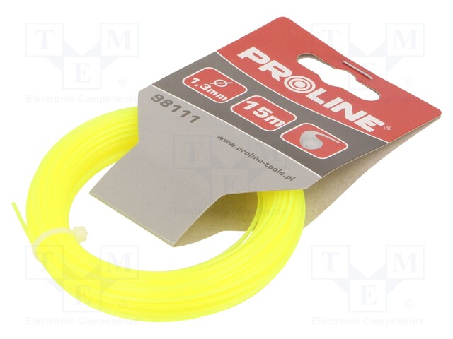 Trimmer line; L: 15m; Mat: nylon; Shape: round; Size: 1.3mm