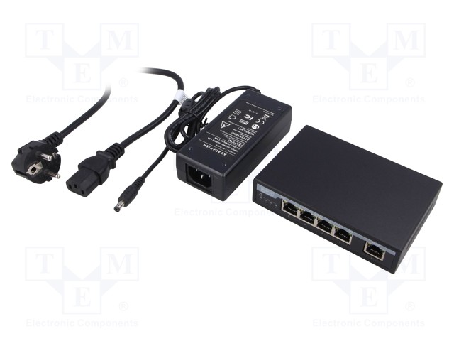 Switch Gigabit Ethernet; black; WAN:  RJ45; Number of ports: 4