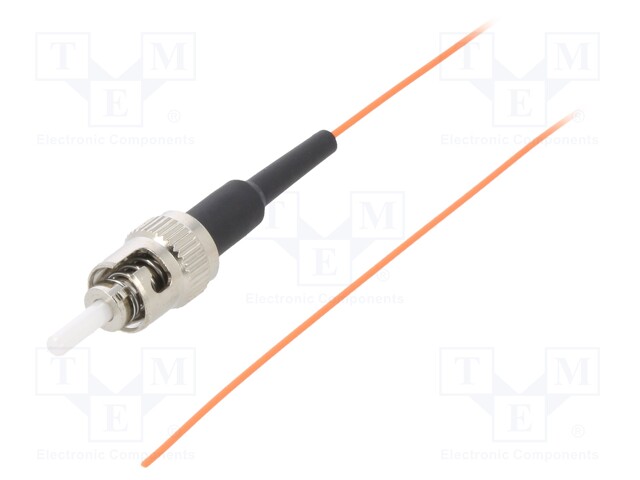 Optic fiber pigtail; OM2; ST/UPC; 1m; LSZH; orange; Wire dia: 0.9mm