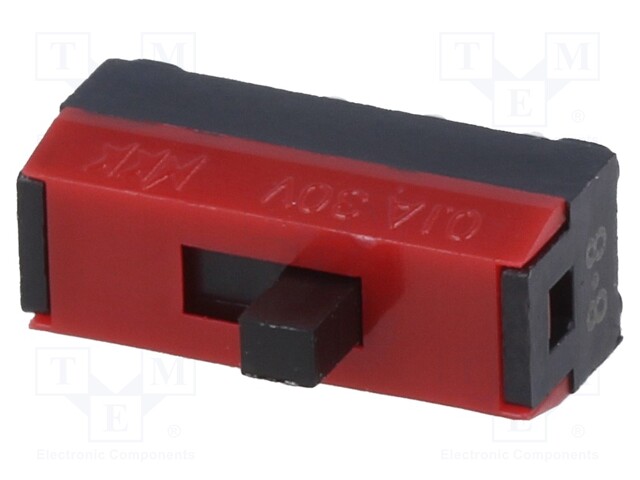 Switch: slide; SPDT; 0.1A/30VDC; Mounting: vertical; -15÷60°C