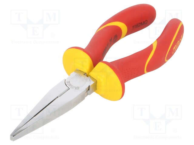 Pliers; insulated,flat; 160mm; Conform to: EN 60900,VDE