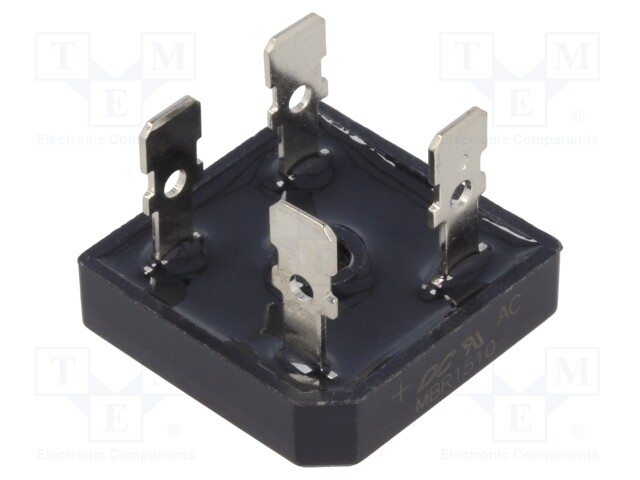 Single-phase bridge rectifier; Urmax: 1kV; If: 15A; Ifsm: 300A