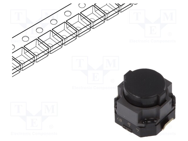 Microswitch TACT; SPST; Pos: 2; 0.05A/12VDC; SMT; none; 3.5N; 5mm