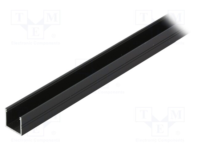 Profiles for LED modules; surface; black; L: 1m; aluminium