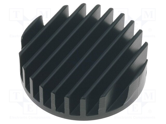 Heatsink; LED; Ø: 35mm; H: 10mm; 16.9K/W; Colour: black