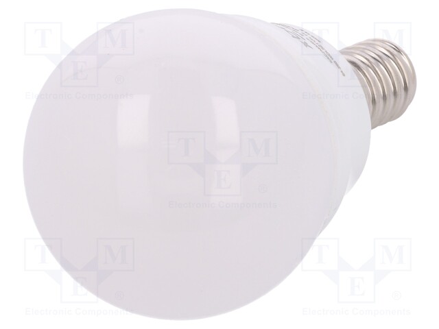 LED lamp; neutral white; E14; 230VAC; 415lm; 5W; 170°; 4000K