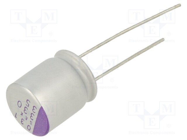 Polymer Aluminium Electrolytic Capacitor, 330 µF, 35 V, Radial Leaded, OS-CON SEK Series, 0.018 ohm