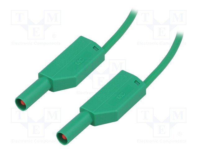 Test lead; PVC; 0.25m; green; 19A; 1kV; Cond.cross sec: 1mm2