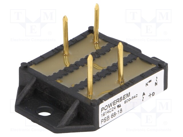 Single-phase bridge rectifier; Urmax: 1.8kV; If: 68A; Ifsm: 480A