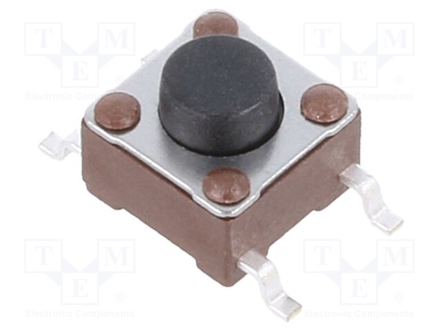 Switch: microswitch TACT; Pos: 2; SPST-NO; 0.05A/24VDC; Body: brown