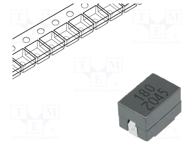 Inductor: wire; 180nH; Ioper: 50A; 0.29mΩ; 100kHz; -40÷125°C; ±10%