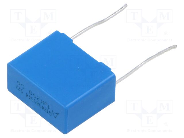 Capacitor: polyester; 1uF; 160VAC; 250VDC; 15mm; ±10%; -55÷125°C