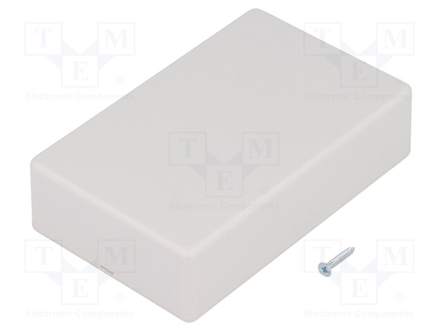 Enclosure: multipurpose; X: 57mm; Y: 90mm; Z: 23mm; ABS; light grey