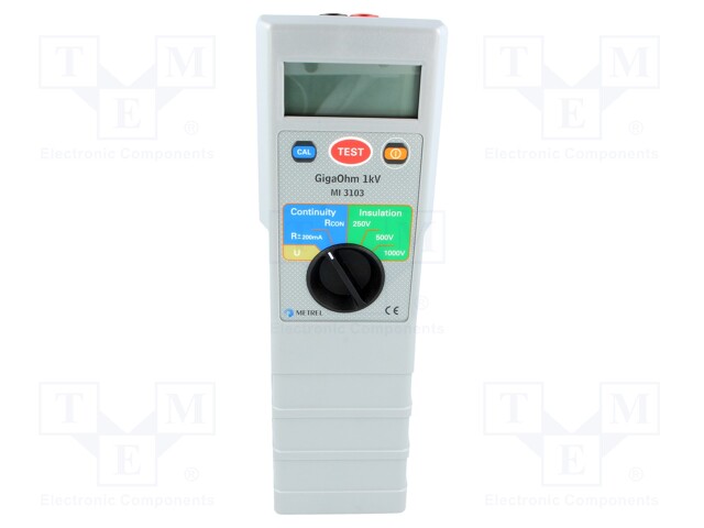 Insulation resistance meter; 250V/500V/1000V; IP40