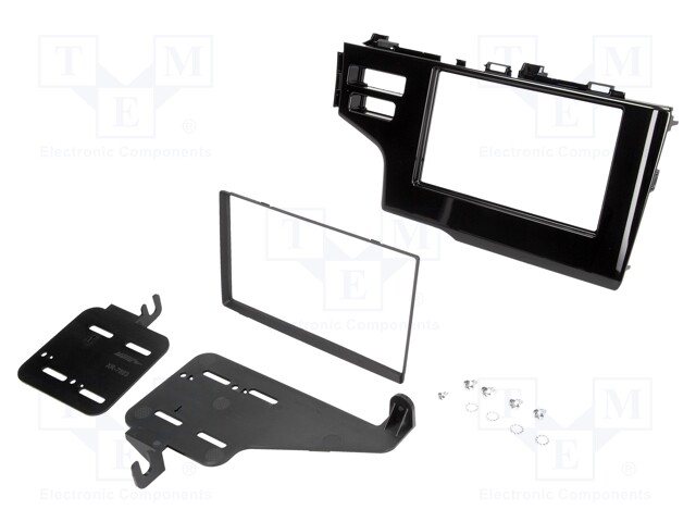 Radio mounting frame; Honda; 2 DIN; black gloss