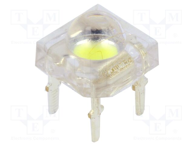 LED Super Flux; 7.62x7.62mm; white cold; 60÷65lm; 120°; 35mA