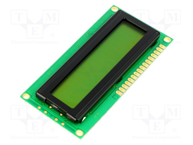 Display: LCD; alphanumeric; STN Positive; 16x2; 80x36x9mm; PIN: 16