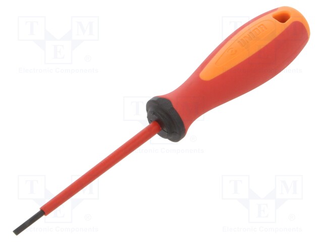 Screwdriver; insulated; slot; 2,5x0,4mm; Blade length: 75mm; 1kVAC