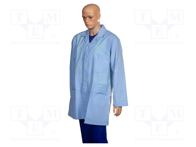 Coat; ESD; XXL; cotton,polyester,conductive fibers; 115g/m2